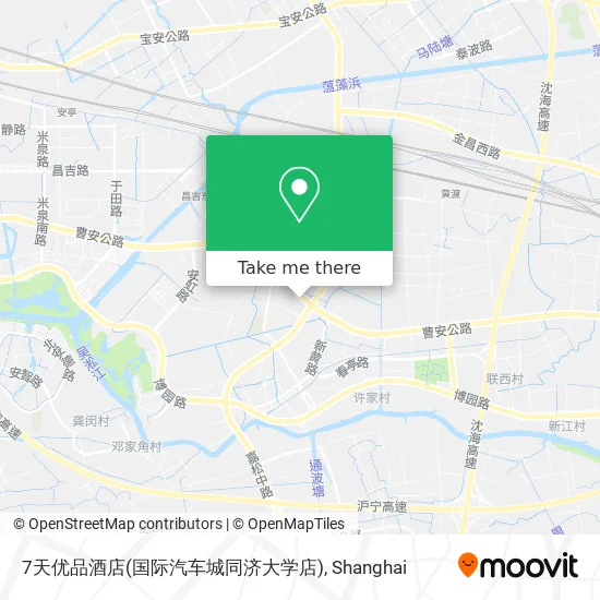 7天优品酒店(国际汽车城同济大学店) map