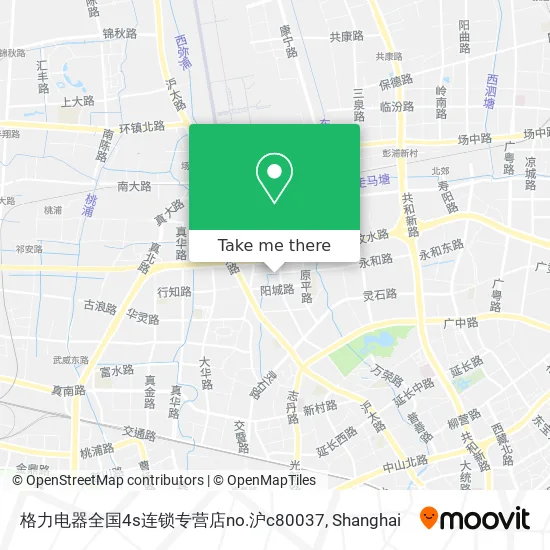 格力电器全国4s连锁专营店no.沪c80037 map