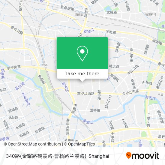 340路(金耀路鹤霞路-曹杨路兰溪路) map