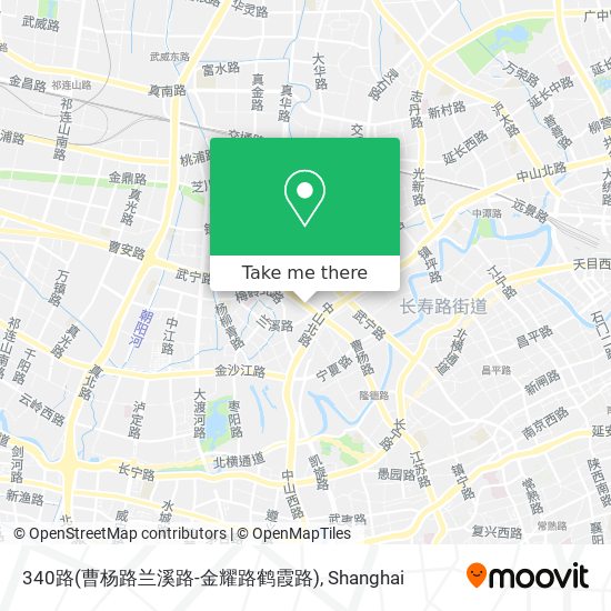 340路(曹杨路兰溪路-金耀路鹤霞路) map