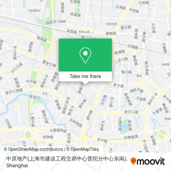 中原地产(上海市建设工程交易中心普陀分中心东南) map