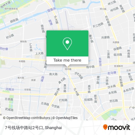 7号线场中路站2号口 map