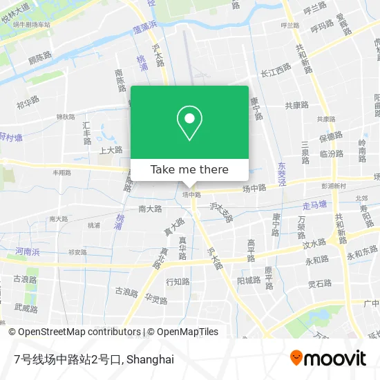 7号线场中路站2号口 map