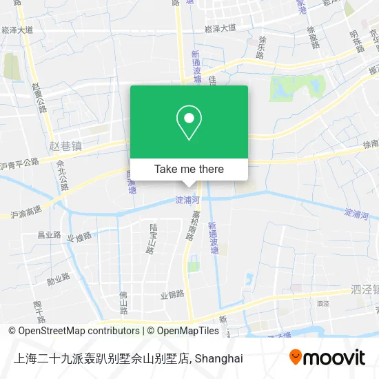 上海二十九派轰趴别墅佘山别墅店 map