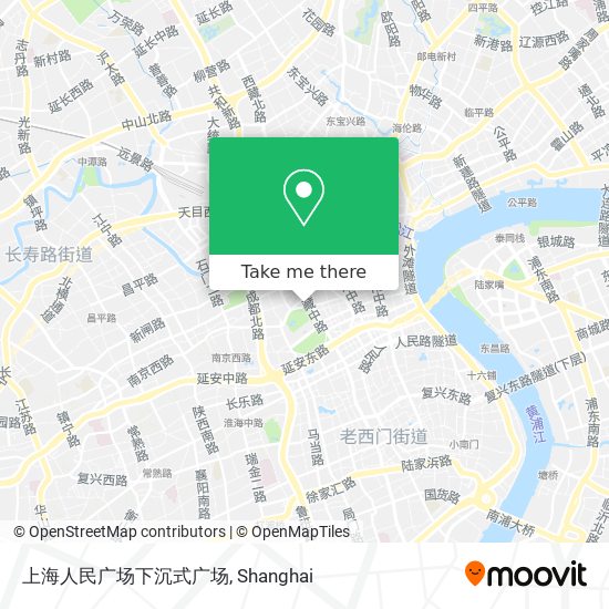 上海人民广场下沉式广场 map
