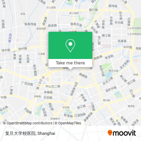复旦大学校医院 map