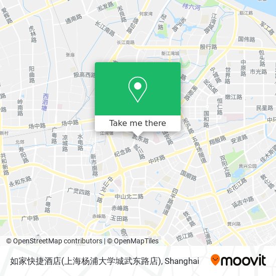如家快捷酒店(上海杨浦大学城武东路店) map