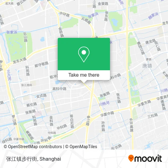 张江镇步行街 map