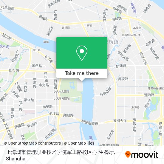上海城市管理职业技术学院军工路校区-学生餐厅 map