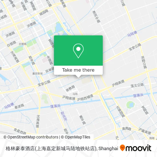 格林豪泰酒店(上海嘉定新城马陆地铁站店) map