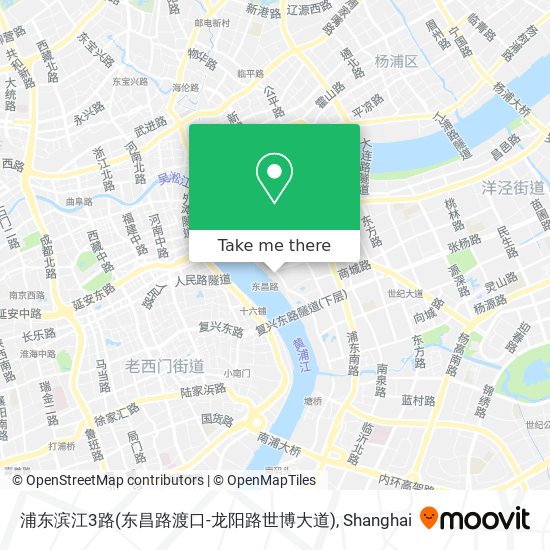 浦东滨江3路(东昌路渡口-龙阳路世博大道) map