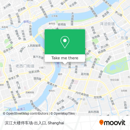 滨江大楼停车场-出入口 map