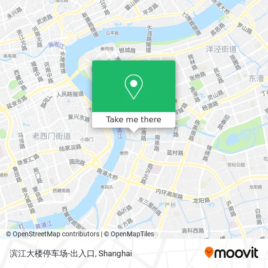 滨江大楼停车场-出入口 map