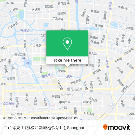 1+1珍奶工坊(松江新城地铁站店) map