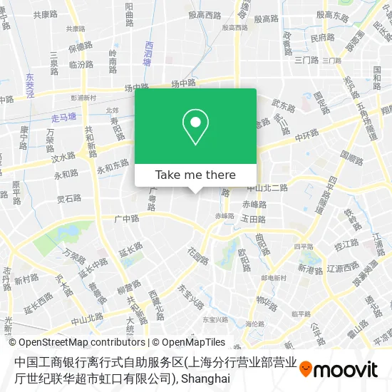 中国工商银行离行式自助服务区(上海分行营业部营业厅世纪联华超市虹口有限公司) map