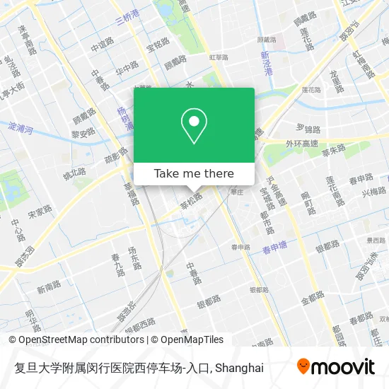 复旦大学附属闵行医院西停车场-入口 map