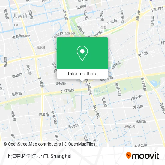 上海建桥学院-北门 map