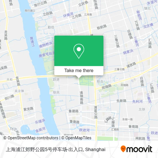 上海浦江郊野公园5号停车场-出入口 map