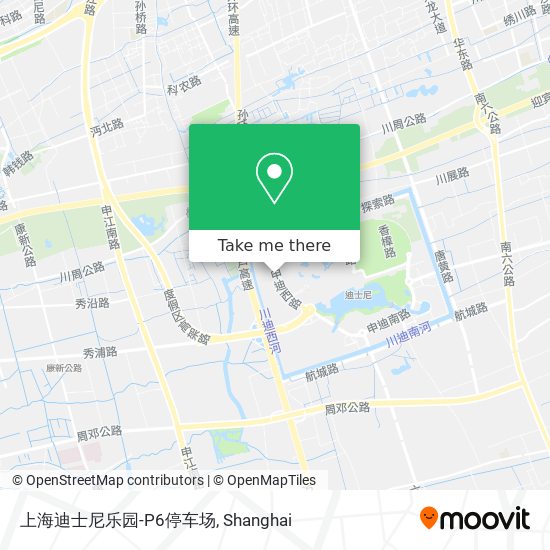 上海迪士尼乐园-P6停车场 map