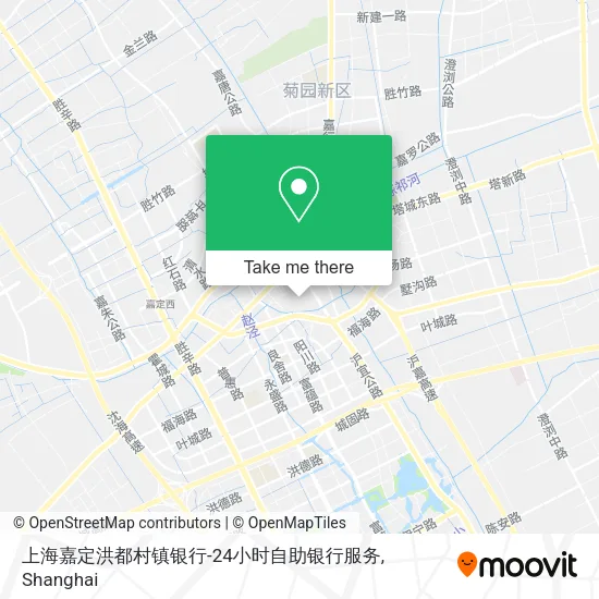上海嘉定洪都村镇银行-24小时自助银行服务 map
