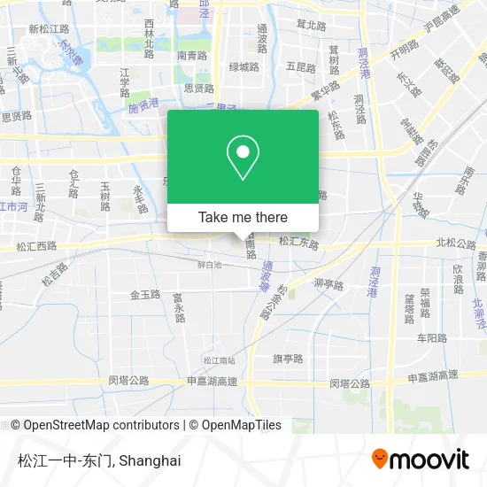 松江一中-东门 map