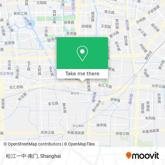 松江一中-南门 map