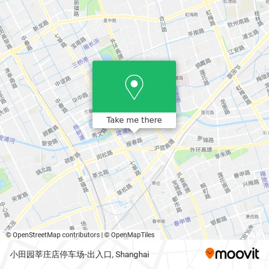 小田园莘庄店停车场-出入口 map