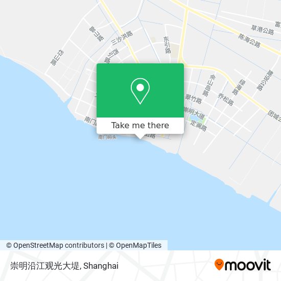 崇明沿江观光大堤 map