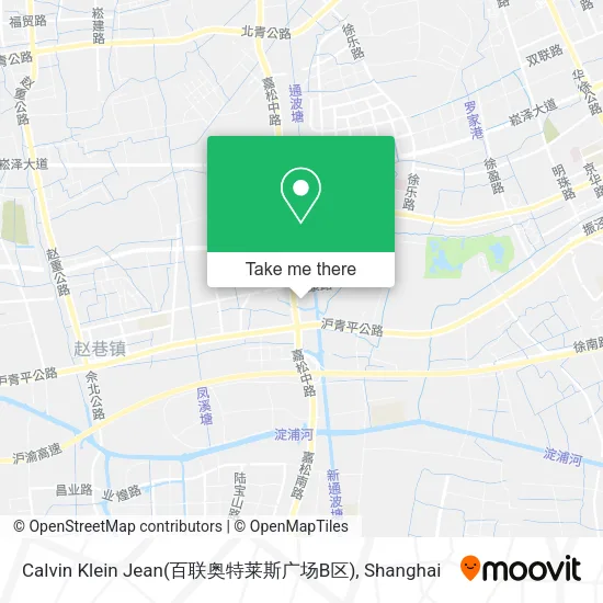 Calvin Klein Jean(百联奥特莱斯广场B区) map