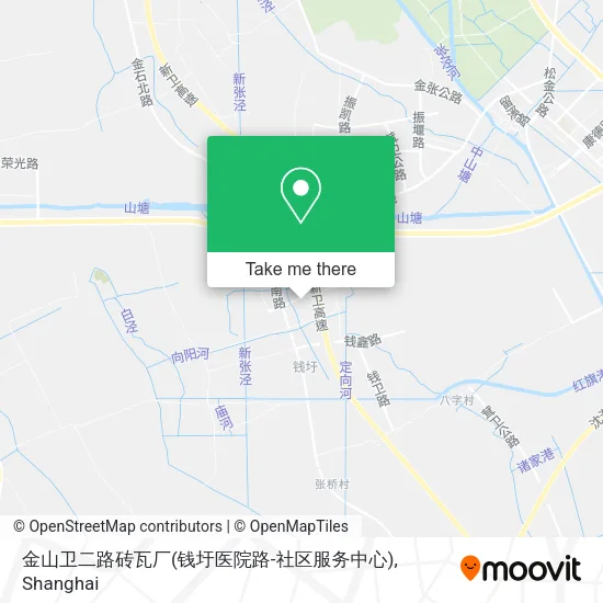 金山卫二路砖瓦厂(钱圩医院路-社区服务中心) map