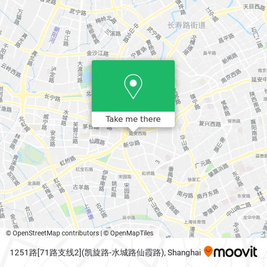 1251路[71路支线2](凯旋路-水城路仙霞路) map