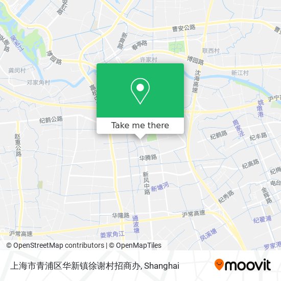 上海市青浦区华新镇徐谢村招商办 map