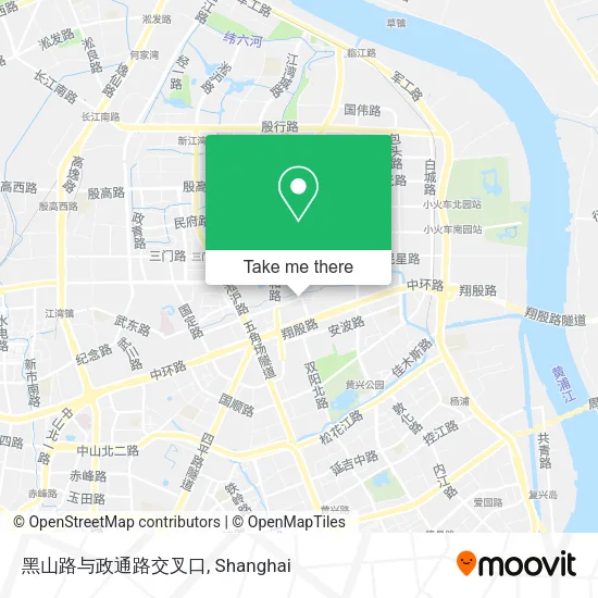 黑山路与政通路交叉口 map