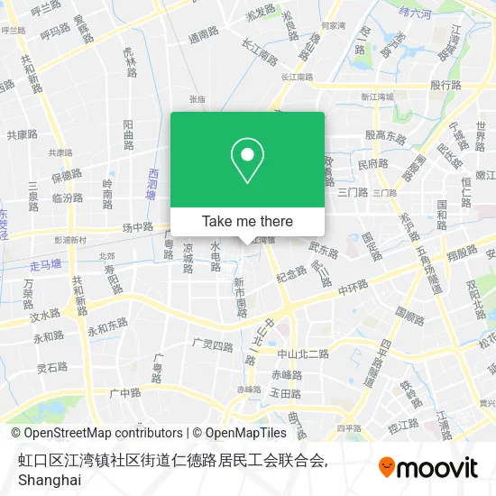 虹口区江湾镇社区街道仁德路居民工会联合会 map