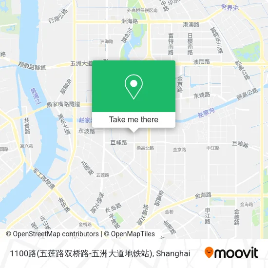 1100路(五莲路双桥路-五洲大道地铁站) map
