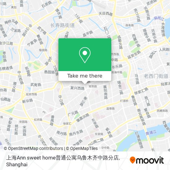上海Ann sweet home普通公寓乌鲁木齐中路分店 map