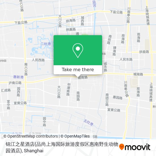 锦江之星酒店(品尚上海国际旅游度假区惠南野生动物园酒店) map