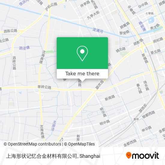 上海形状记忆合金材料有限公司 map
