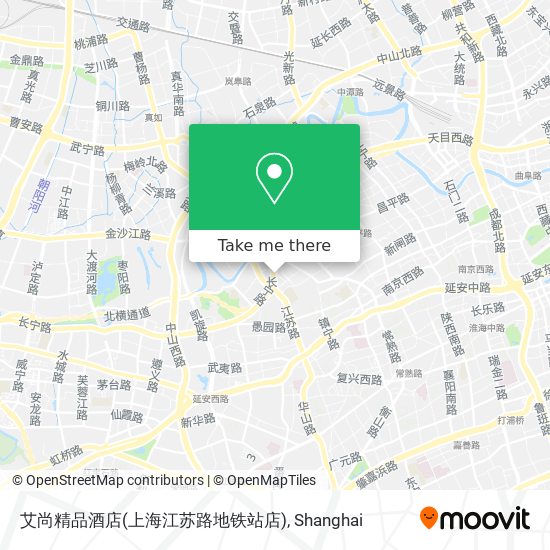 艾尚精品酒店(上海江苏路地铁站店) map