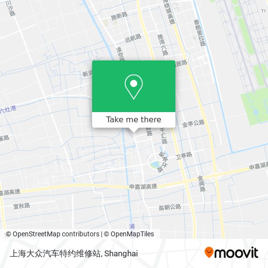 上海大众汽车特约维修站 map