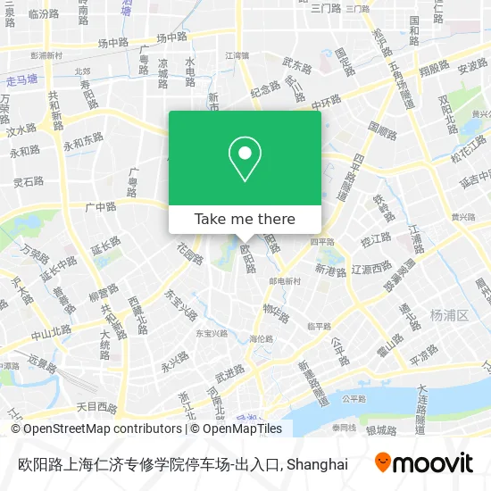 欧阳路上海仁济专修学院停车场-出入口 map