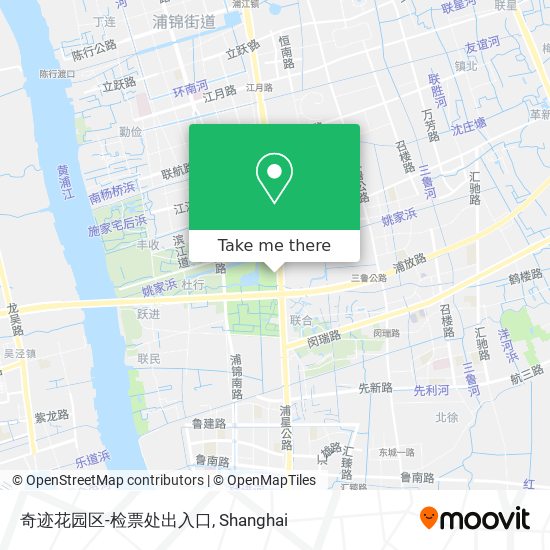 奇迹花园区-检票处出入口 map
