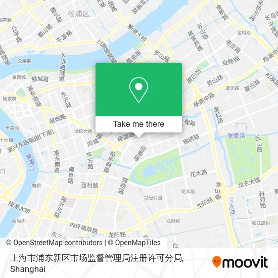 上海市浦东新区市场监督管理局注册许可分局 map