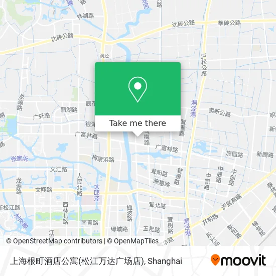 上海根町酒店公寓(松江万达广场店) map