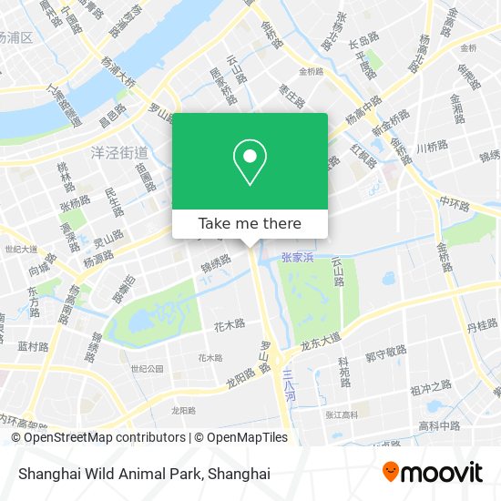 Shanghai Wild Animal Park map