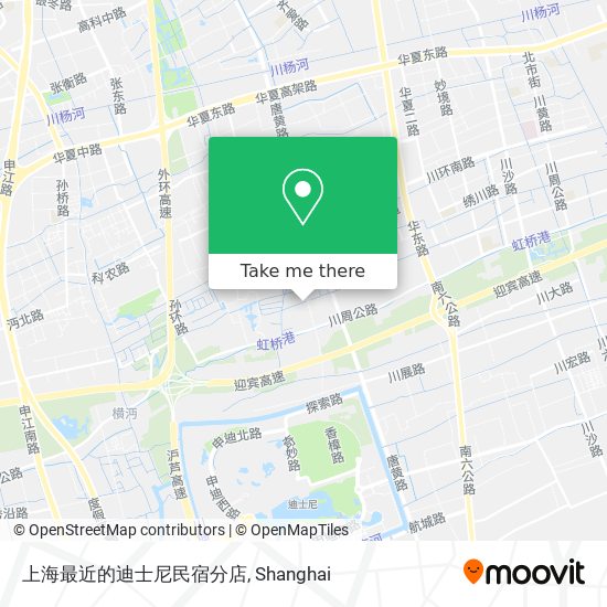 上海最近的迪士尼民宿分店 map