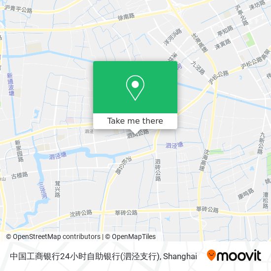 中国工商银行24小时自助银行(泗泾支行) map