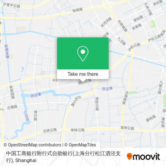 中国工商银行附行式自助银行(上海分行松江泗泾支行) map