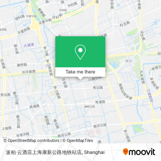 派柏·云酒店上海康新公路地铁站店 map