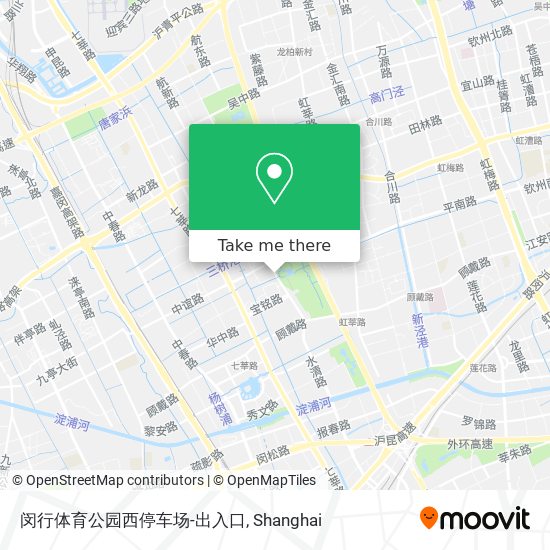 闵行体育公园西停车场-出入口 map